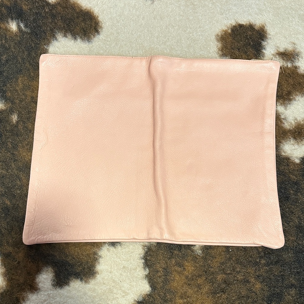 American Apparel Soft Pink Leather Clutch
